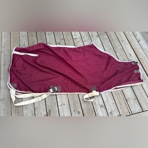 Horse Tack - 80” Big D Nylon Burgundy Sheet